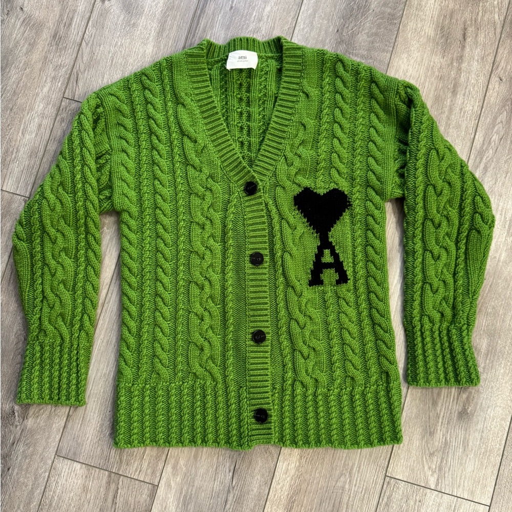 Ami Vibrant Green Knitwear